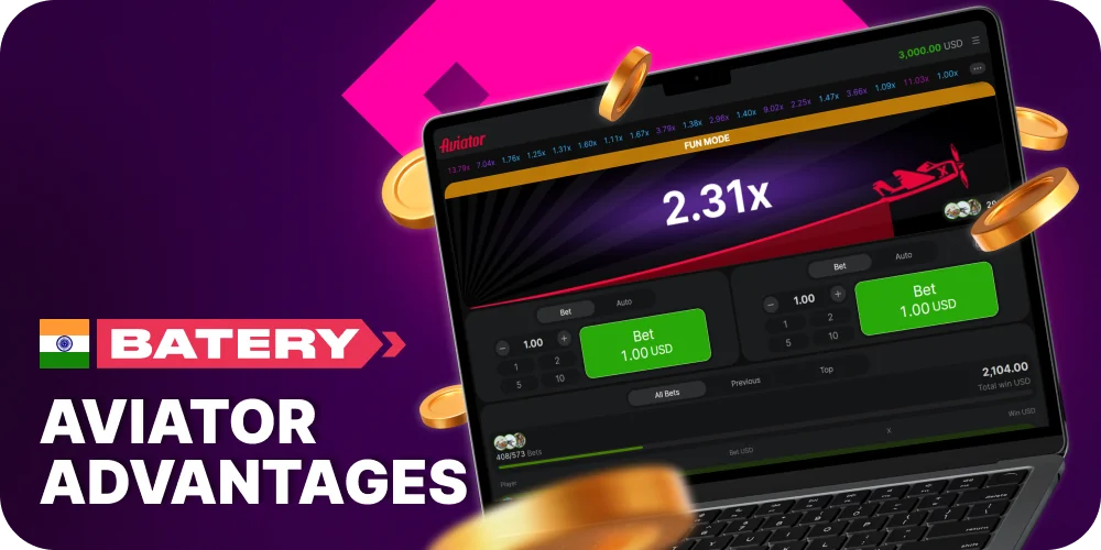 Aviator at Batery - advantages